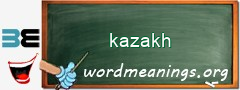 WordMeaning blackboard for kazakh